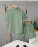 2 pc Boys' Green POLO Shirt And Shorts Set