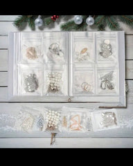 4-Grid 160-Card Portable Jewelry Storage Book with 40 Sealing Bags