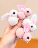 10 Pcs Soft Cute Rabbit Hair Clips
