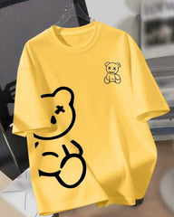 Boys Yellow Cartoon Bear T-Shirt