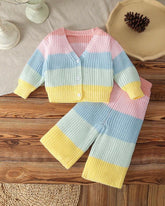 2Pc Baby Girl Colourful co-ord Set