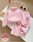 Baby girls Fleece 2pc Zipper Hoodie & Lon Pants - Track Suit