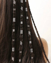 40pcs Silver Tone Hair Rings Set