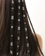 40pcs Silver Tone Hair Rings Set
