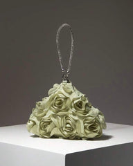 Pistachio Colour Elegant Floral Mini Wallet & Bridesmaid Party Clutch