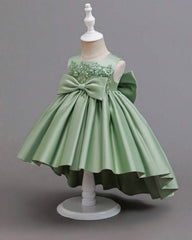 Green Rose Bow Princess Dress