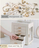 360° Rotating Jewelry Storage Box – Multiple Layer Organizer