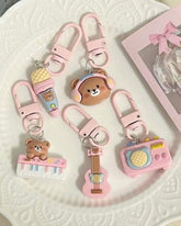 5 pcs Music Bear Bag Charms Set