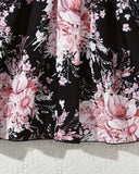 Sweet Black & Pink Floral Patchwork Dress – Summer Ready