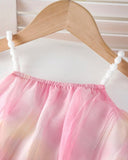 Baby Girl Korean Style 2pcs Outfit – Sling Top & Shorts Summer Set