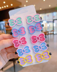 10pcs Girls Cute Butterfly Hair Clips (Assorted Directions & Colors)