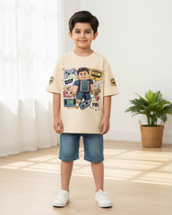 Boys’ Cartoon Game Graphic T-Shirt