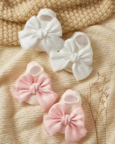 2 Pairs Baby Socks With Bow Decor