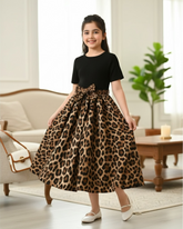 Black Leopard Patchwork Dress – Bold Summer Style