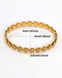Anti-Tarnish Golden Daisy and Zirconia Bracelet