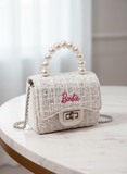 White Barbie Crossbody Chain Bag