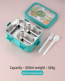 850ml Trio Compartment Stainless Steel Lunch Box