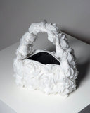 White Rose Pattern Elegant Handbag