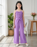 Tween Girls Purple Spaghetti Strap Jumpsuit