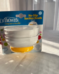 Dr. Brown’s No-Slip Suction Bowls – 2 Pack (Baby Feeding Bowls)