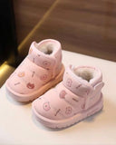 Girls’ Pink Patterned Hook & Loop Low-Top Shoes