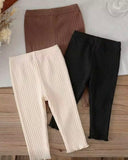 3pc Baby girl Ribbed Leggings