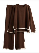 Women Sweater & Wide Leg Pants Two-Piece Suit