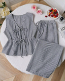 Women’s Two-Piece Sleeveless Outfit for Daily Casual Wear