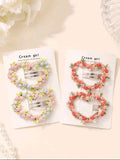 2-Piece Girls Heart Hair Clips