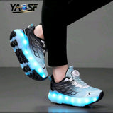 Kids Boys LED Light-Up Roller Skates