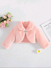 Girls Fluffy Knit Shawl Cardigan