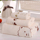 3-Piece Cartoon Bath Towel Set