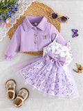 Baby Girls Butterfly 2-Piece Dress Set