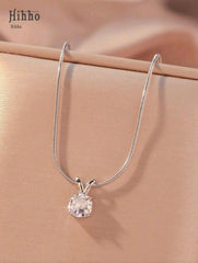 Women High Quality Cubic Zirconia Pendant Necklace