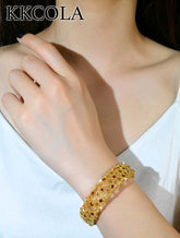 Flower Cubic Buckle Bangle High Quality for Women