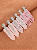 6-Piece Pink Floral Hair Clips