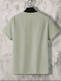 Men Summer Letter Print Round Neck Short Sleeve Casual T-Shirt