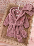 Newborn Baby Girl Pink Bow Pajamas (No Headband and Shoes)