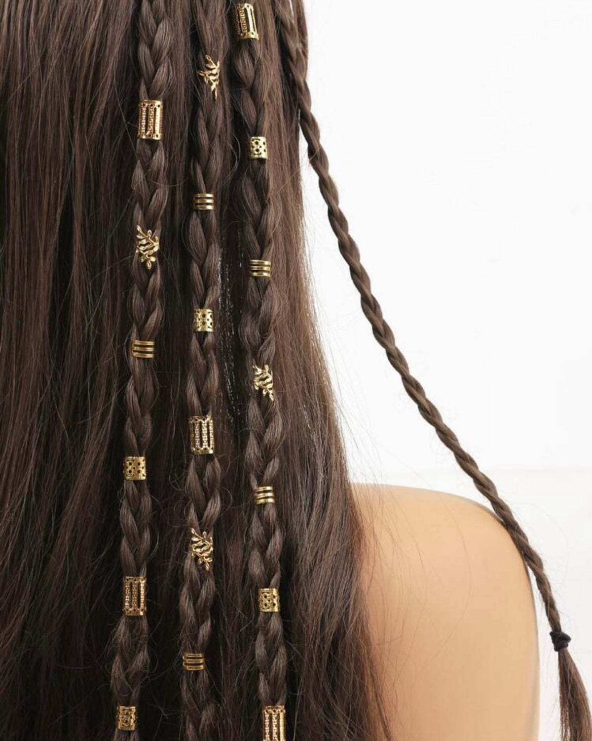 40pcs Gold Tone Hair Rings Set