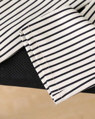 Black Shirt with Striped Pants Set
