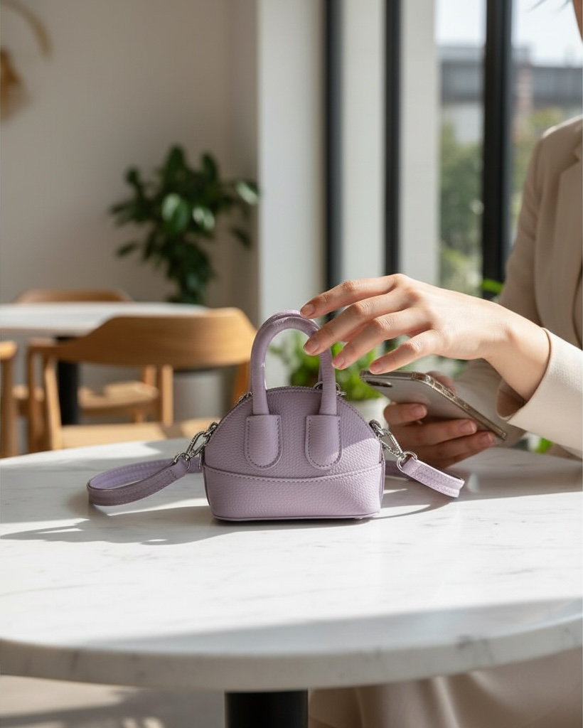 Mini Shell Purple Crossbody Handbag