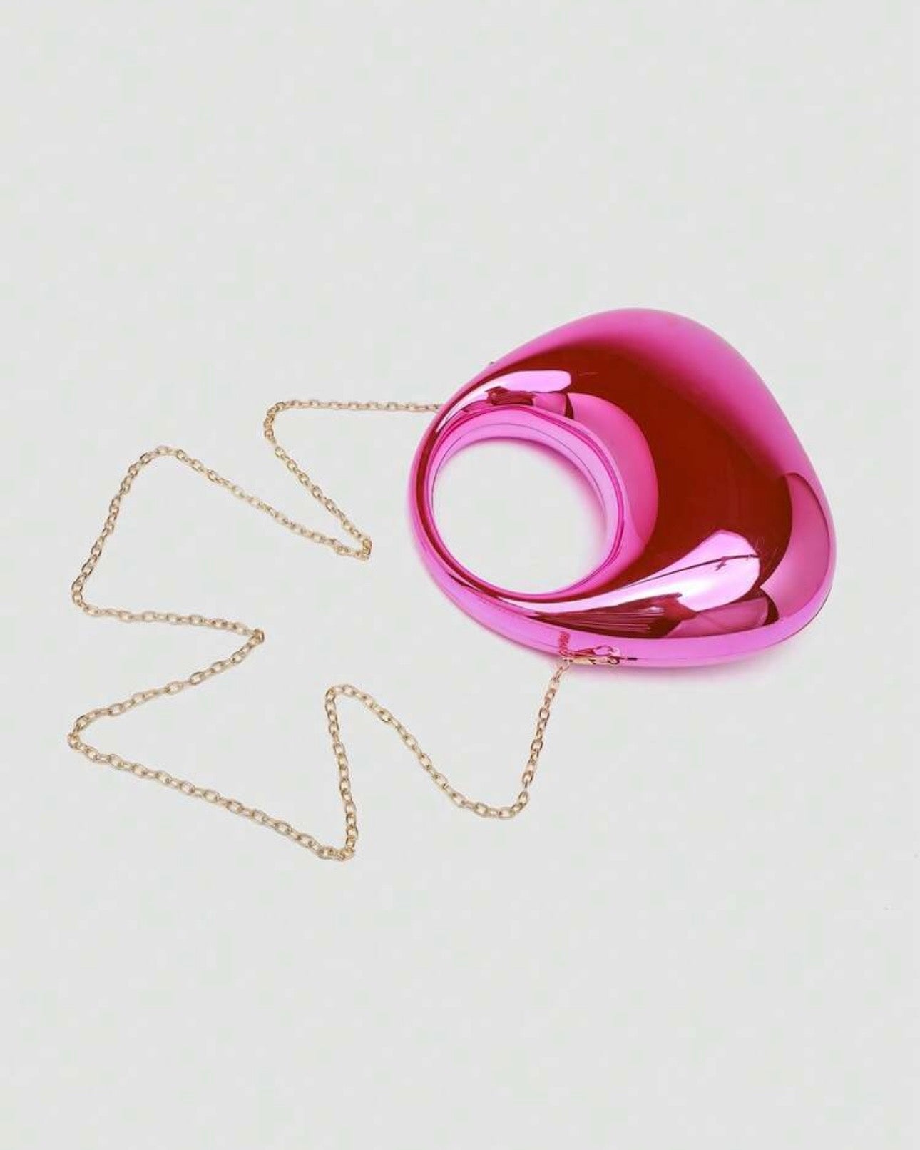 Acrylic Red Crescent Moon Mini Clutch Bags
