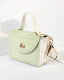 Leather Mini Bag with Holder ( White, Black, Green, Pink, Brown, Blue, Red, Beige)