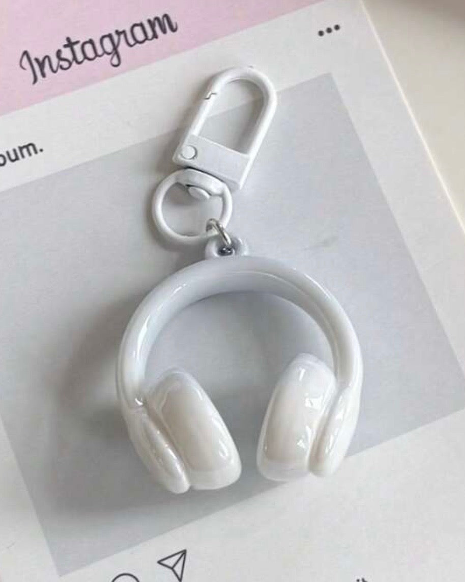 3D Headphone Keychain Bag Charm (10 Colours)