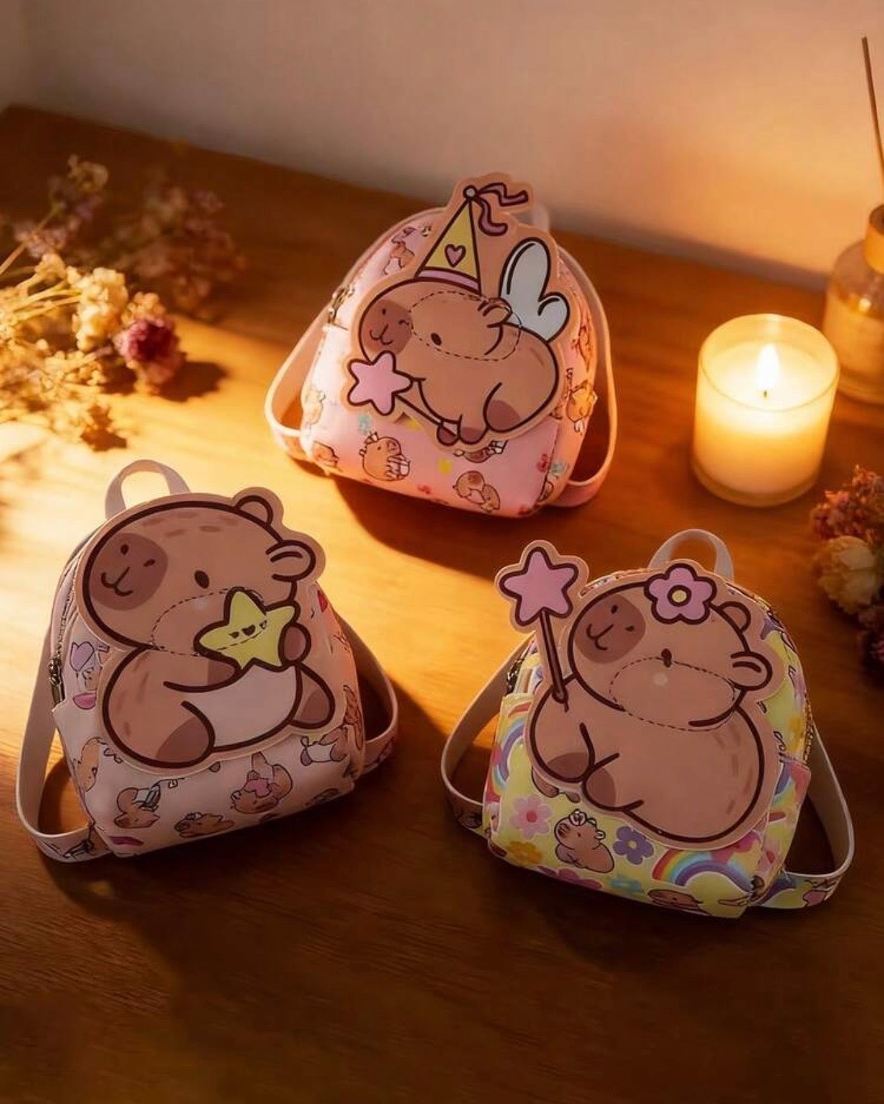 OBOVAY Mini Capybara Backpack With Keychain - Bag Charm