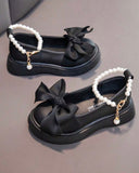 Premium Black Girls Pearl Princess Sandals