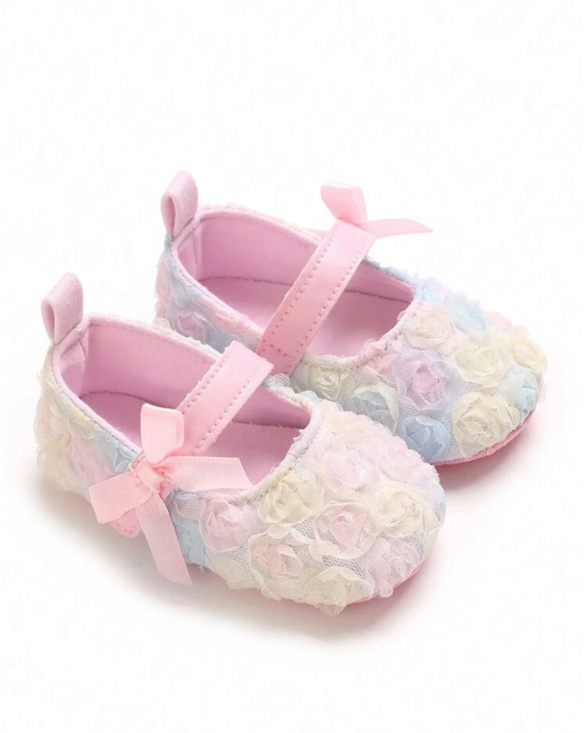 Infant Girl Shoes | Cute Lace Flower Decor Princess Shoes