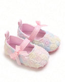 Infant Girl Shoes | Cute Lace Flower Decor Princess Shoes