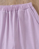 3pc Lilac Brooklyn Camisole, Hollow Cover Up & Sports Pants Set