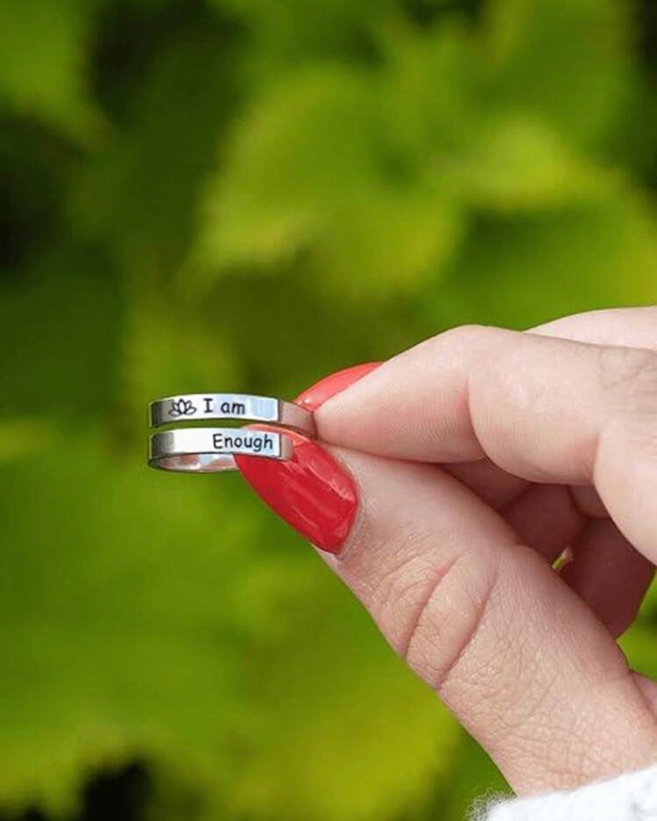 I Am Enough Ring (1 Pc) – Adjustable Hypoallergenic & Tarnish-Free